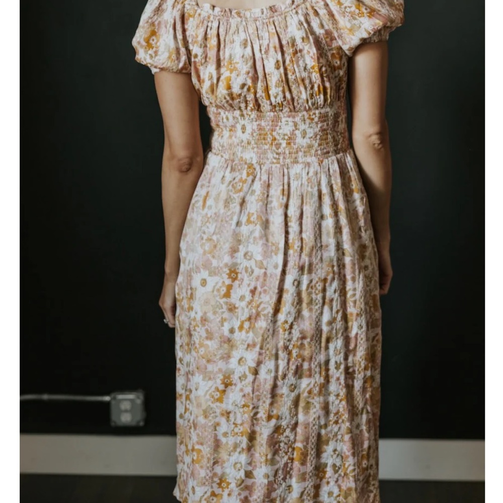 SALT Mockingbird Garden Smocked Waist Dress